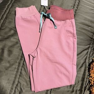 NWT FIGS high waisted zamora w yoga waistband mineral mauve xs